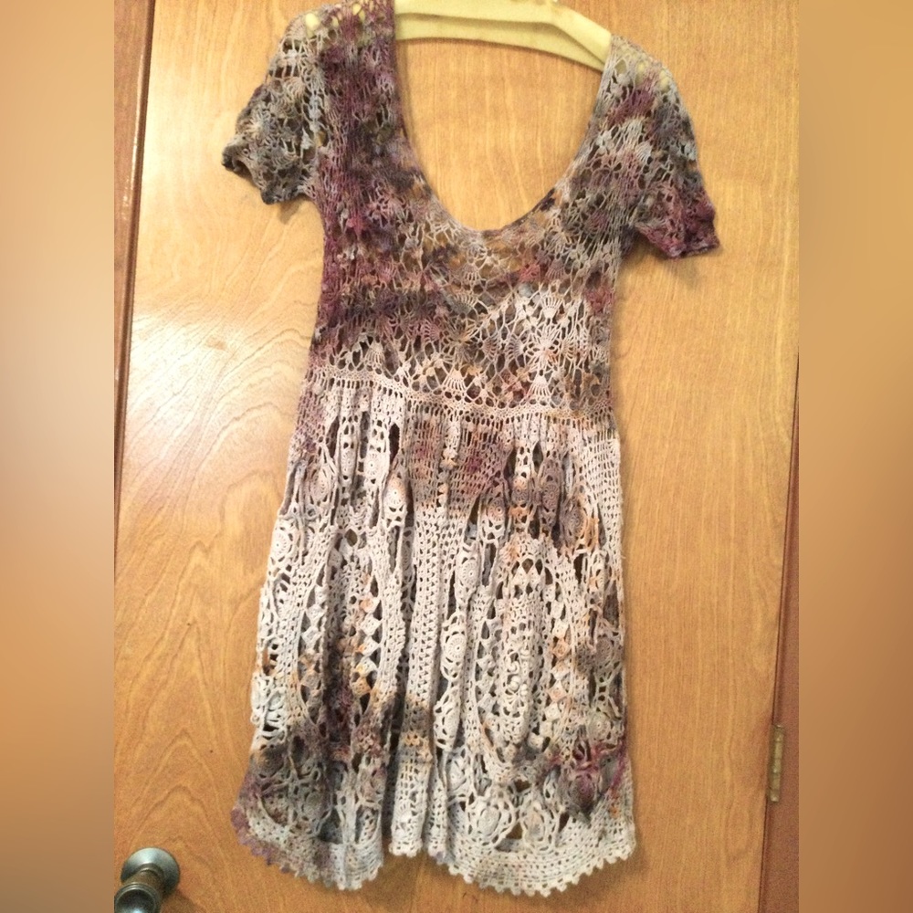 Cute crocheted dress custom dyed